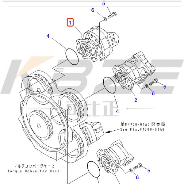 WA500 WF550 D155X KOMATSU 705-22-44070 7052244070 HYDRAULIC MAIN PUMP FOR LOADER