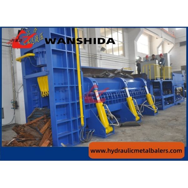 240 Ton Mobile Baler Shear with Grapple for Scrap Metal Recycling and On-Site Compression