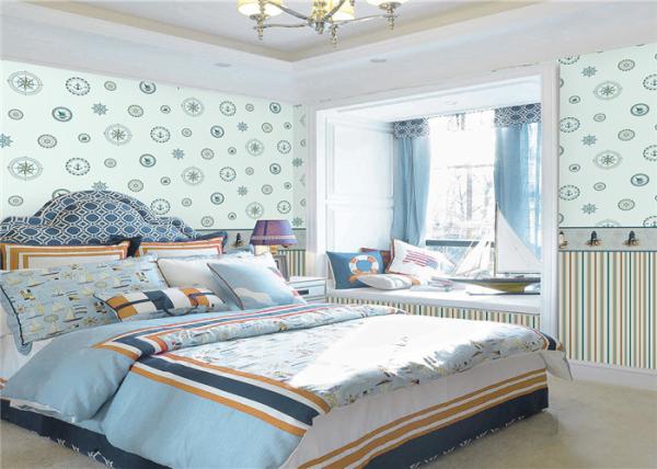 0.53*10m Kids Bedroom Wallpaper , Non Woven Wallpaper For Baby Girl Room