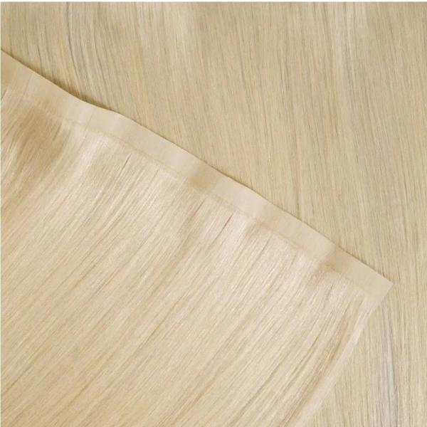 24 inch Seamless Invisible PU Skin Weft 100% Human Hair Extension for Salon and Women