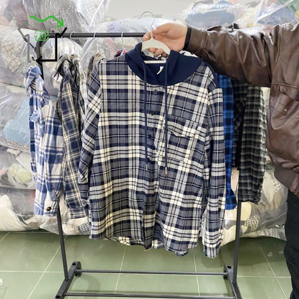 Men's And Women's Used Check Shirts Second Hand Winter Clothes Casual Style