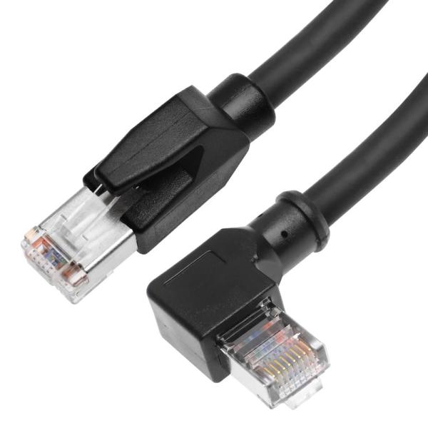 Alvin's Cables Profinet CAT6A Shielded Ethernet Cable Right Angle High Flex Gold Plated 1m for Industrial Automation