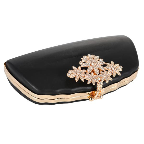 Five Flower Closure Gold Metal Clutch Frames Anniversary Gift Irregular Purse Frame