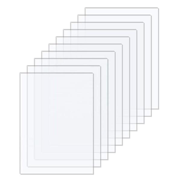 5*7 Inch Organic Glass Plate 10 Pieces Display Racks for Home or Office Decor