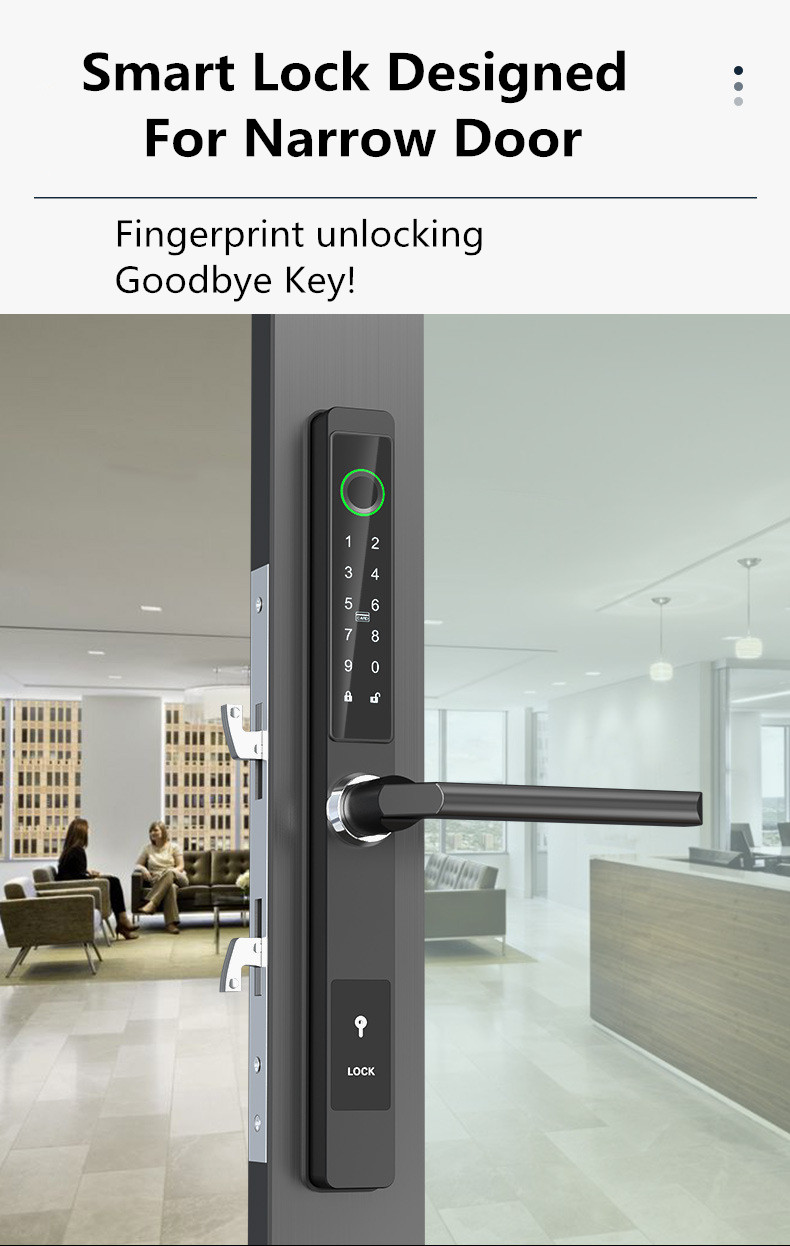 Алюминиевый отпечаток пальца App Control Door Lock Bluetooth водонепроницаемый IP65