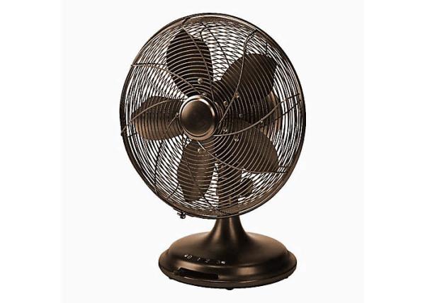 Oil Rubbed Bronze Metal Desk Fan Aluminum Motor 4 Blade / Retro Electric Fan
