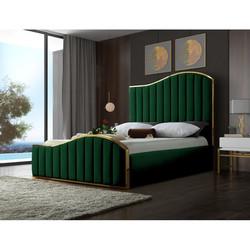 Light Luxury Europe new design Upholstered beds Modern Queen size King Size Fancy velvet fabric soft beds for Bedroom