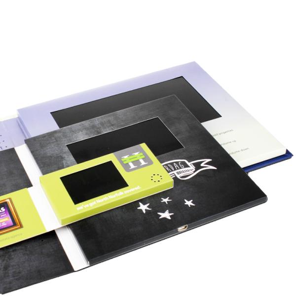 128MB Memory LCD Video Folder with 16 9 Ratio and CMYK Printing