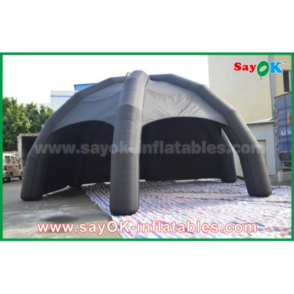 Inflatable Wedding Tent Black PVC Inflatable Air Tent / Advertising Dome Spider Tent With Blower