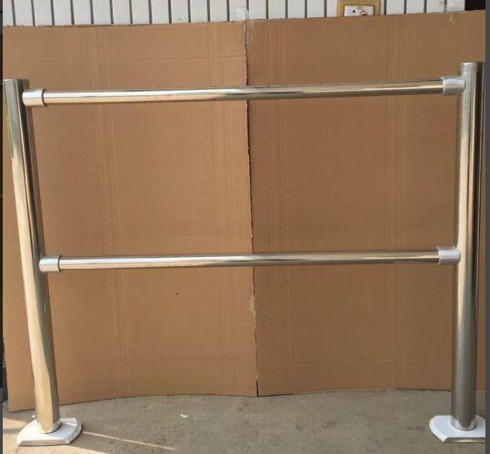 Silver Supermarket Accessories Anti - Rust  Handrail Fence Outdoor With Shed