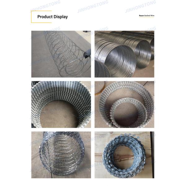 Q195 Q235 1006 1008 Hot Dipped Galvanized PVC Coated Barbed Wire Razor Barb Wire 25FT 18 Gauge Great for Security Fencing