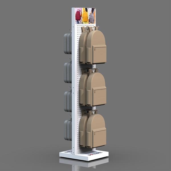 Floor Backpack Rack Custom 2-way Metal Bag Display Stand For Shop