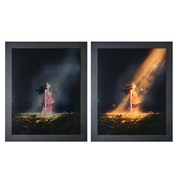 Creative Gifts Wooden Line Light Painting Nightlight for Ambiance Ideal Birthday Gift