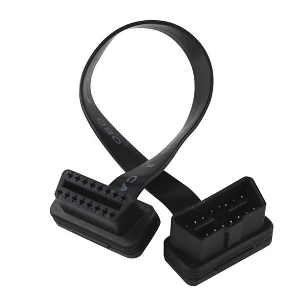 OBD-II 16-Pin Flat Ribbon Extension Cable for Vehicle Diagnostics