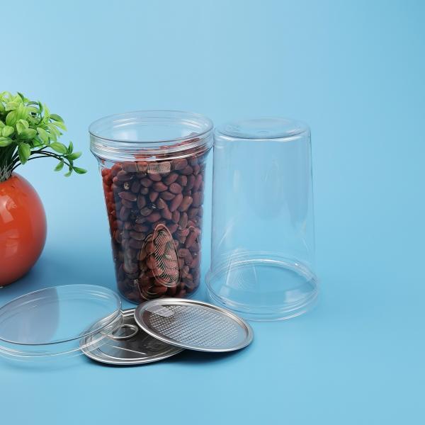 PET Alu Easy Open FDA 800ml Plastic Food Jars