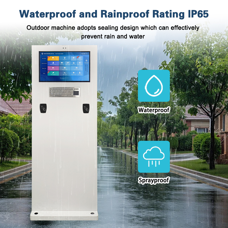 316 Stainless Steel 24 inch Outdoor Touch Screen Kiosk with RFID Card Reader and Keyboard