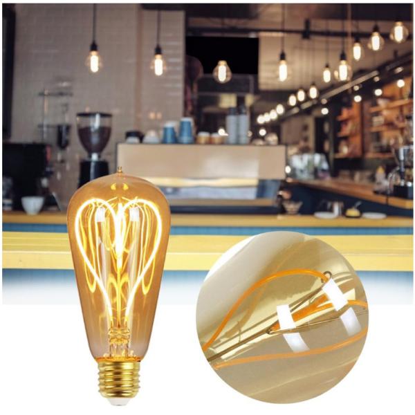 шарик приведенный 6W нити СИД ST64 шарика 64*148mm нити 220V 2400K винтажный