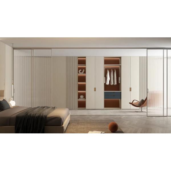Modern Wardrobe Light Luxury Room Cabinet Wooden Combination for Household Organization
