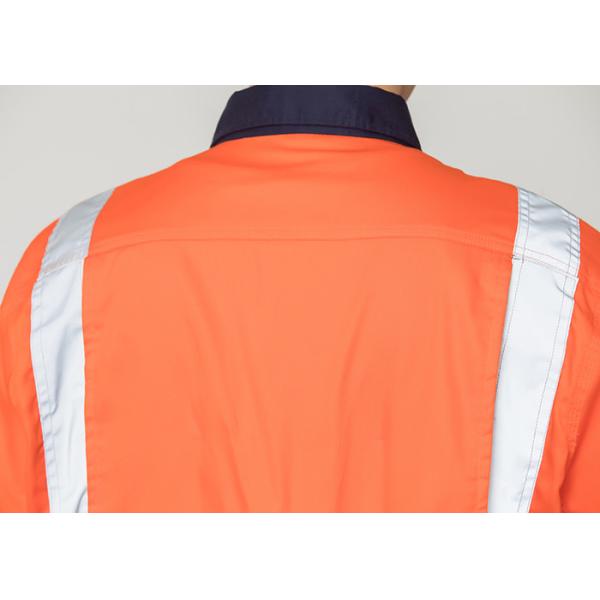 Double Stitching Safety Work Clothes High Visable Orange Jacket Bib Pants Suit