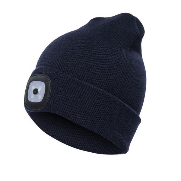 Factory Price LED Lighted Beanie Cap Hip Hop Men Knit Hat Winter Warm Hunting Camping Running Hat Gifts For Woman Man