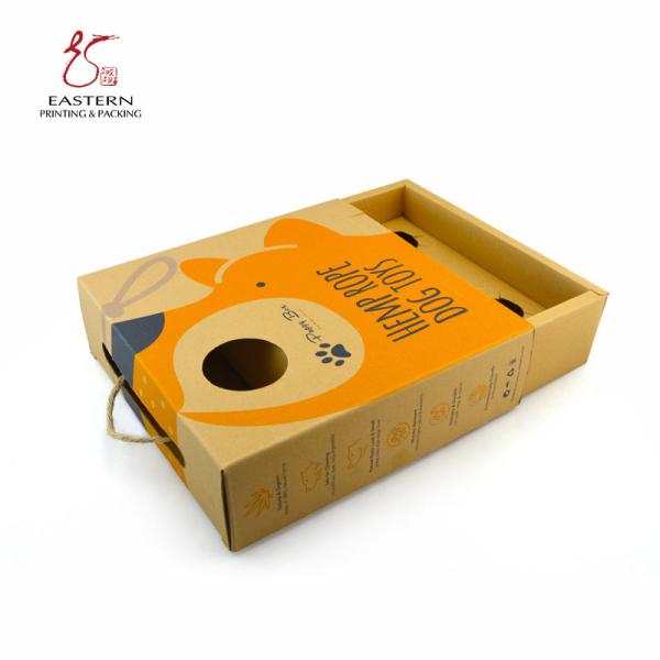 Pantone Color Hemp Handle Rope Corrugated Cardboard Box