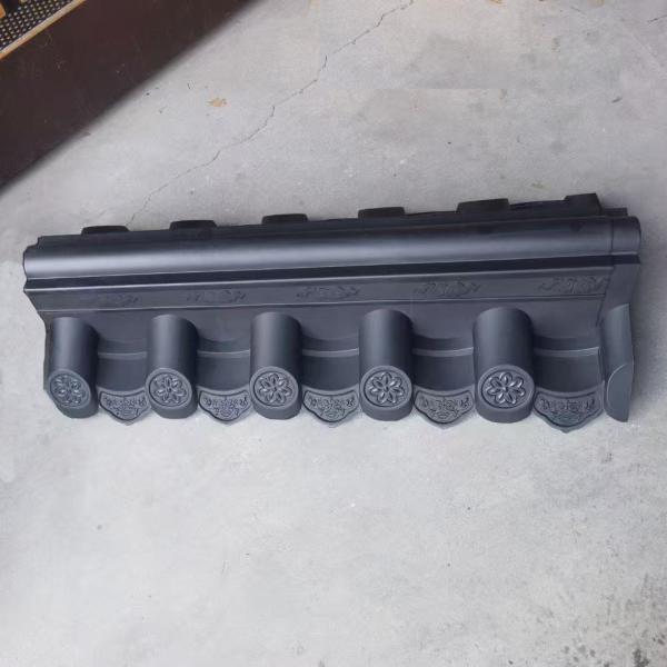 Couverture de toiture chinoise en feuille de plastique Ornements de tuiles de toiture traditionnelles ASA