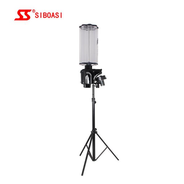 Red Badminton Shuttlecock Feeder Machine 145cm-215cm Lifting Random function