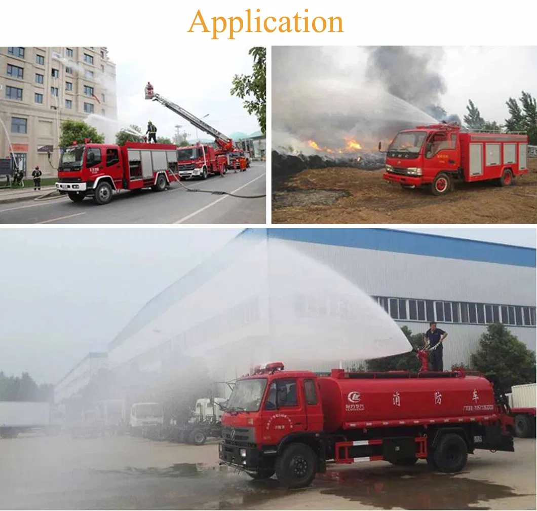 Diesel Engine 6 Wheel Dongfeng 6000kg 6tons Water Tank Fire Truck