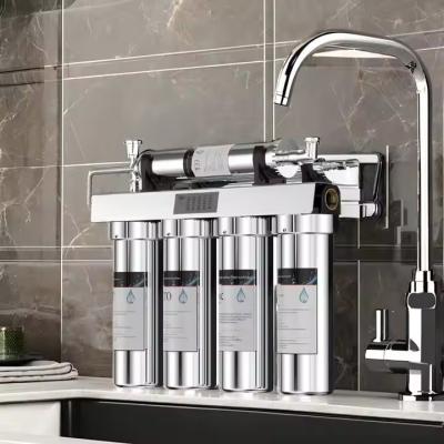 Filtres à eau par ultrafiltration à 6 étages en acier inoxydable, grand débit, pour la maison et le commerce