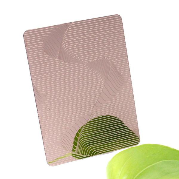 Финиш зеркала плиты нержавеющей стали SS304 поднял вытравленный золотом лист лифта