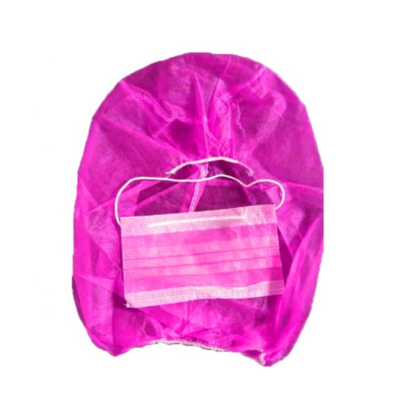 Disposable Balaclava Hood With Face Mask Dustproof Space Cap PP Astro Hood Bouffant Cap Hair Net Head Cover Spray Hats