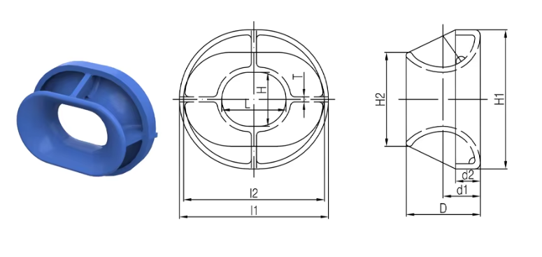Marine Bulwark Chock ZG230-450 Steel ISO13729 GB/T11352-2009 Standard