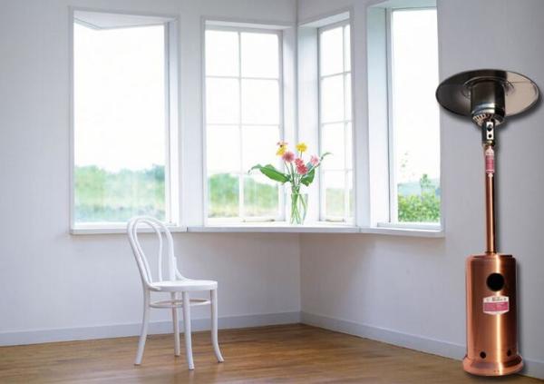 Outdoor Meeting Mushroom Patio Heater With Round Base Side Mounted Wheels