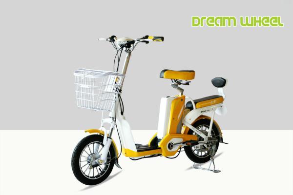 250W Lightweight Pedal Assist Electric Bike 16 Two Wheels 48V Lithium Battery