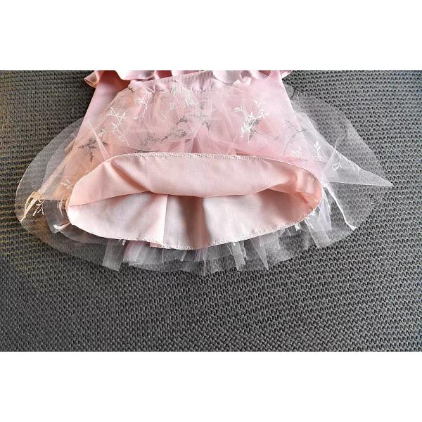 1.1M Children Worsted Spring Pink Lace Formal Long Sleeve Dresses Knee Length