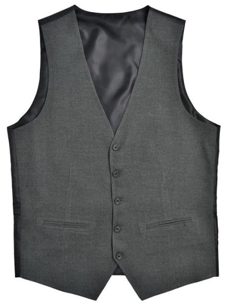 High End Skinny Mens Tailored Vest Dark Grey Waistcoat Business Person