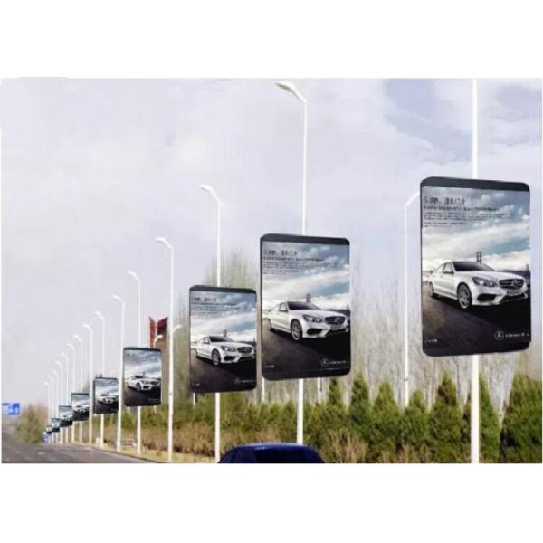p3mm LED Lamp Pole Screen , 120 degrees Roadside LED Display