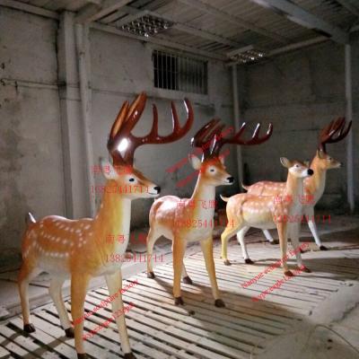 outdoor garden elk sculptures statues of fiberglass nature painting as decoration statues