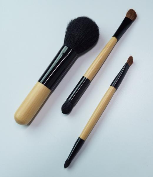 3pcs Cosmetic Brush Set , Mini Makeup Brushes For Travel 