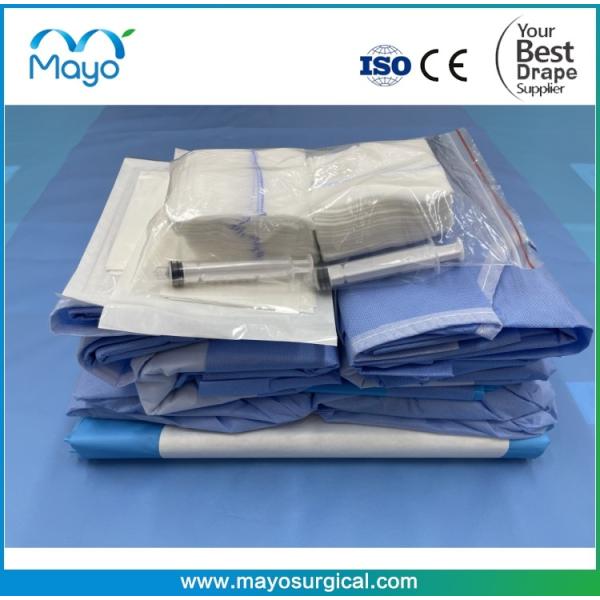 Abdominal Surgery Disposable Surgical Laparoscopy Drape Pack With Lap Drape