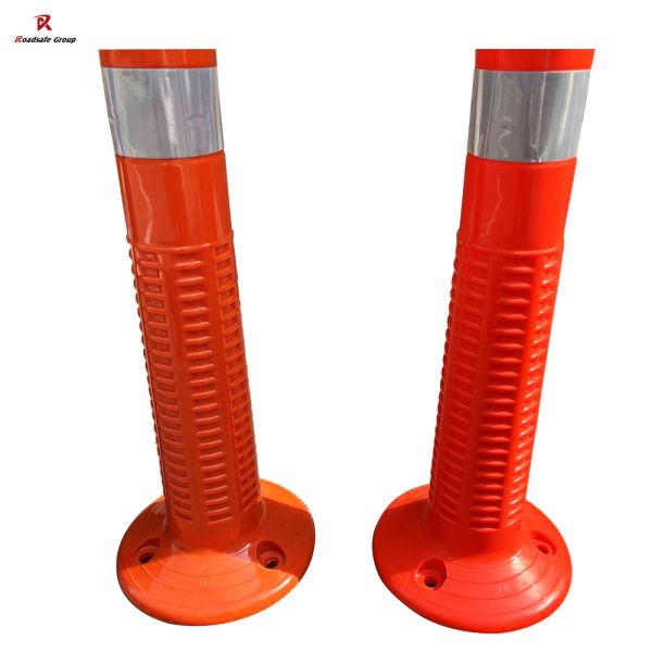 750mm Flexible Safety Post Delineator Road Safety PU Traffic Bollard Traffic Warning Products