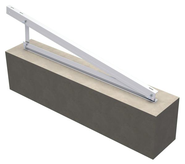 AL 6005-T5 Flat Roof Solar Panel Racking Systems With Tripod Construction