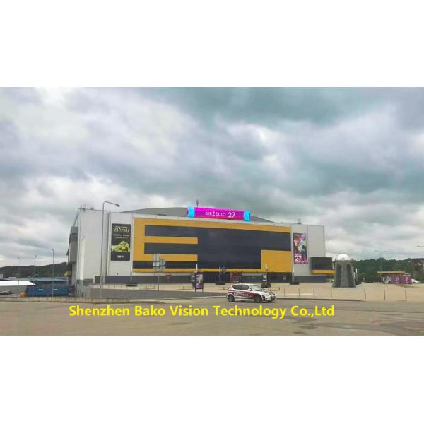 Slim Light Weight Transparent LED Screens Glass Curtain Lower Power Consumption