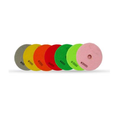 granito flexível molhado de 100mm que lustra Diamond Wet Pad Grit Size 50 100 200