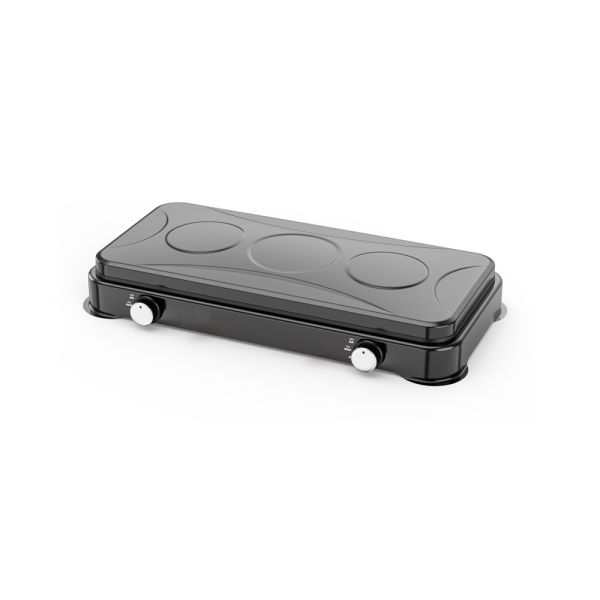 Double Burner Gas Stove with Flame Failure Safety Device and Robust Cast Iron Grates for Heavy Duty Cooking
