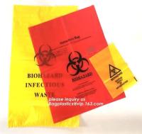 Densidade linear do saco do Biohazard baixa, saco Waste infeccioso do isolamento vermelho, sacos do espécime do Biohazard do Fecho de correr-fechamento, bagplastics