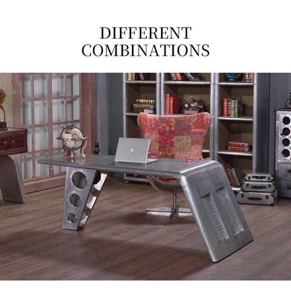 Nidea #8309 Luxury Industrial Aluminum Desk Set with Unique Design for Home and Office Use