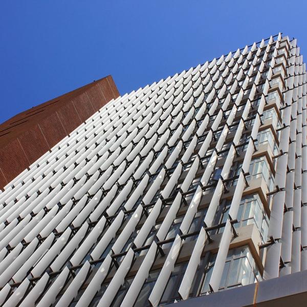 Modern Sunshade Vertical Aluminium Sun Louver For Building Decorative