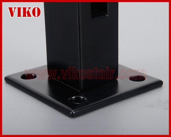 Glass Spigot VK59 Swimming Pool Fence Design Tempered Glass 304 Stainless steel Satin Black Glass Spigot Square
