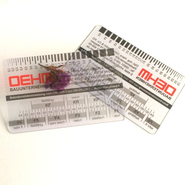 Clear Hard PVC Plastic Business Cards Printing Standard Surface 85.5x54x0.76mm
